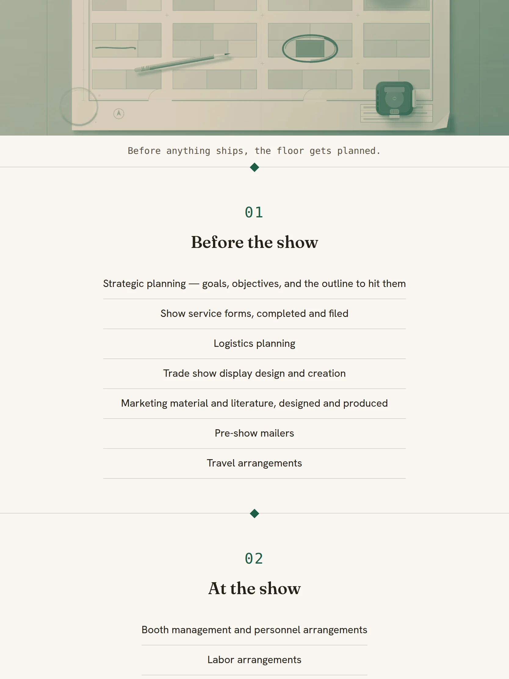 The centered, balanced layout holds together on a tablet.