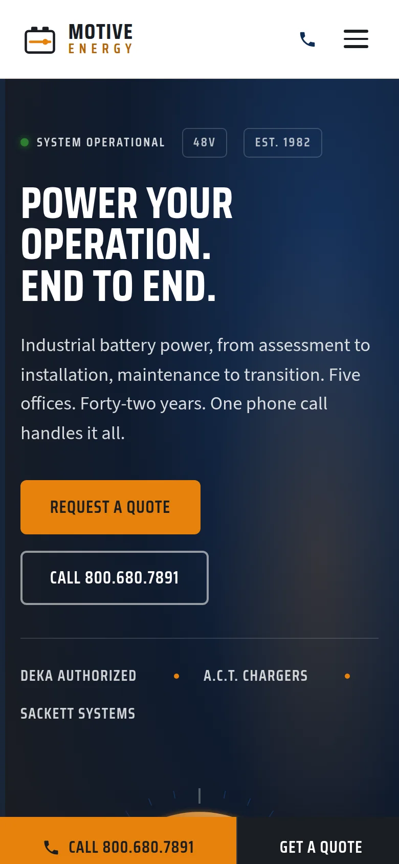 One tap to call from any page