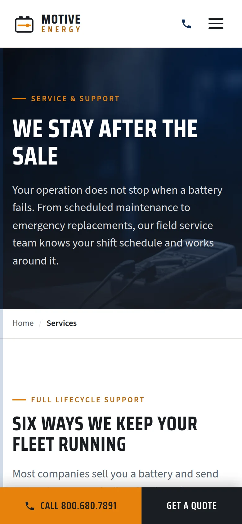 Services on mobile