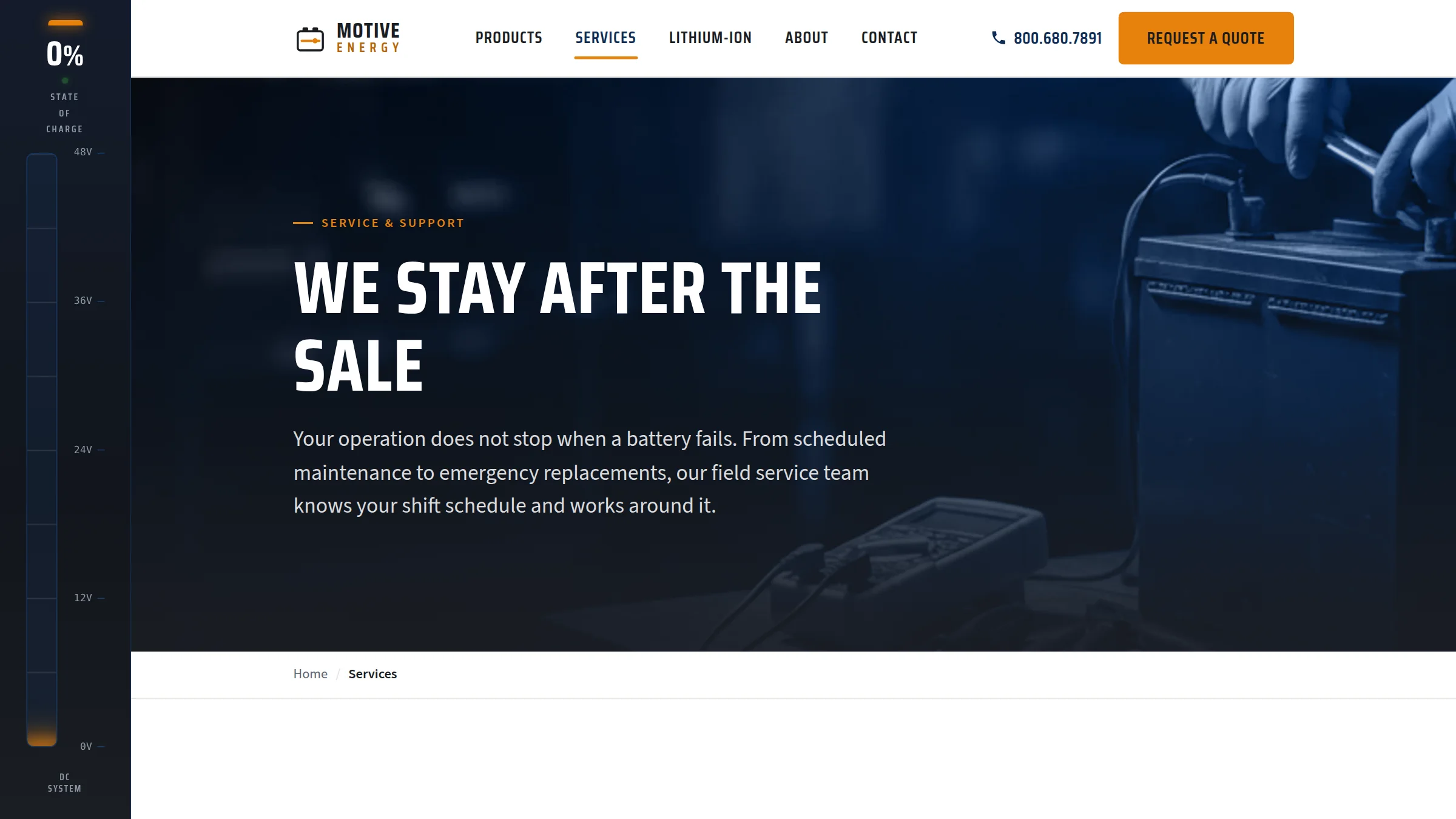 Service built around uptime