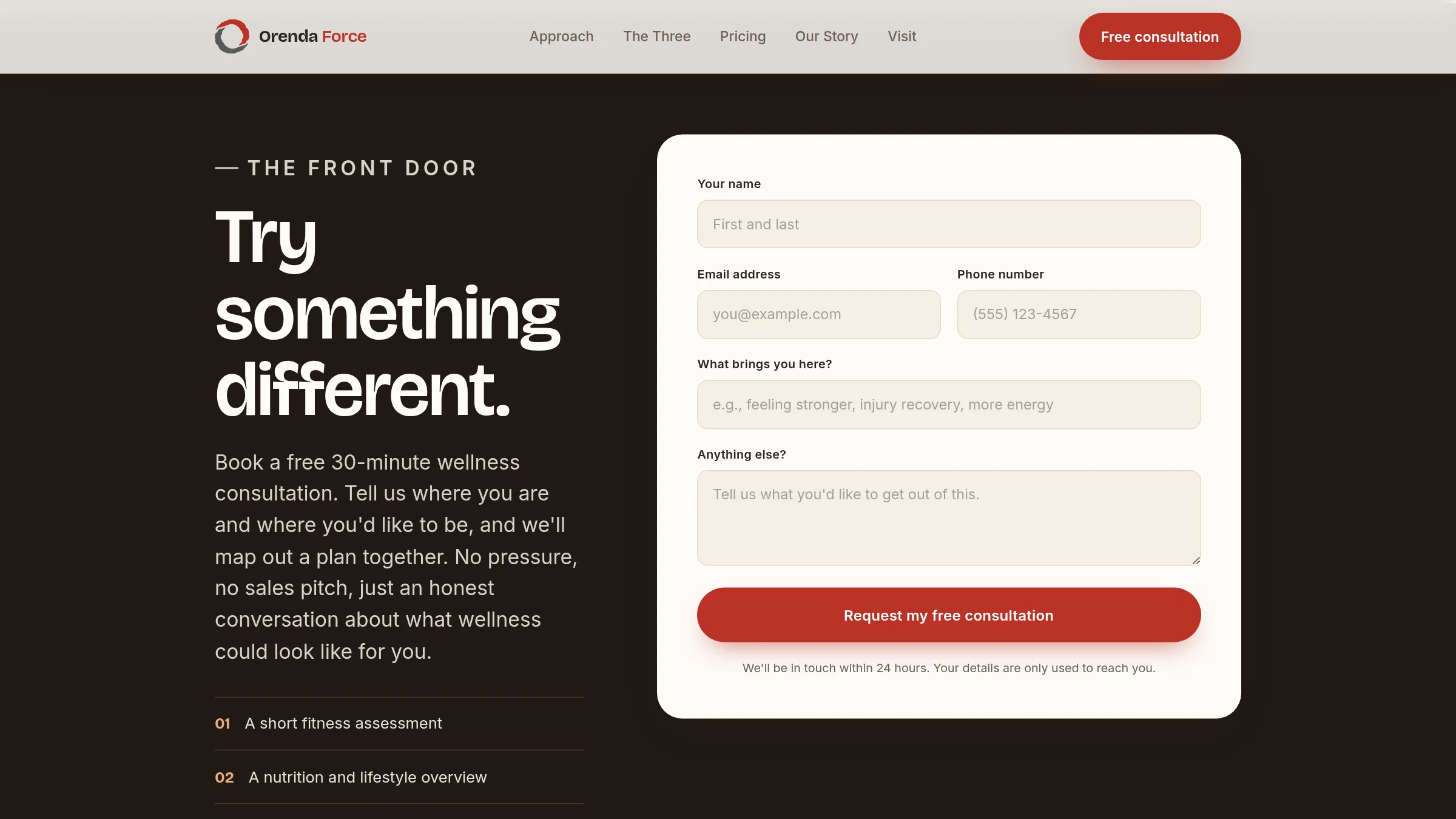 A free consultation, not a hard sell